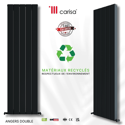 Carisa Angers Radiateur en Aluminium Vertical Design Moderne Anthracite