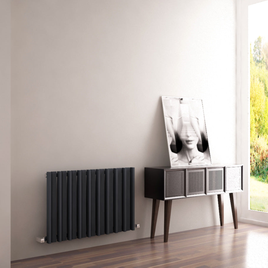 Carisa Barkod Radiateur en Acier Horizontal Design Moderne Noir