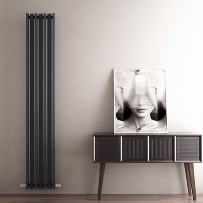Carisa Barkod Radiateur en Acier Vertical Design Moderne Noir