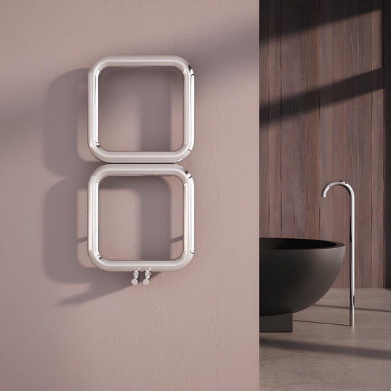 Carisa Baro Sèche-Serviettes en Acier Inoxydable Design Moderne Miroir Poli