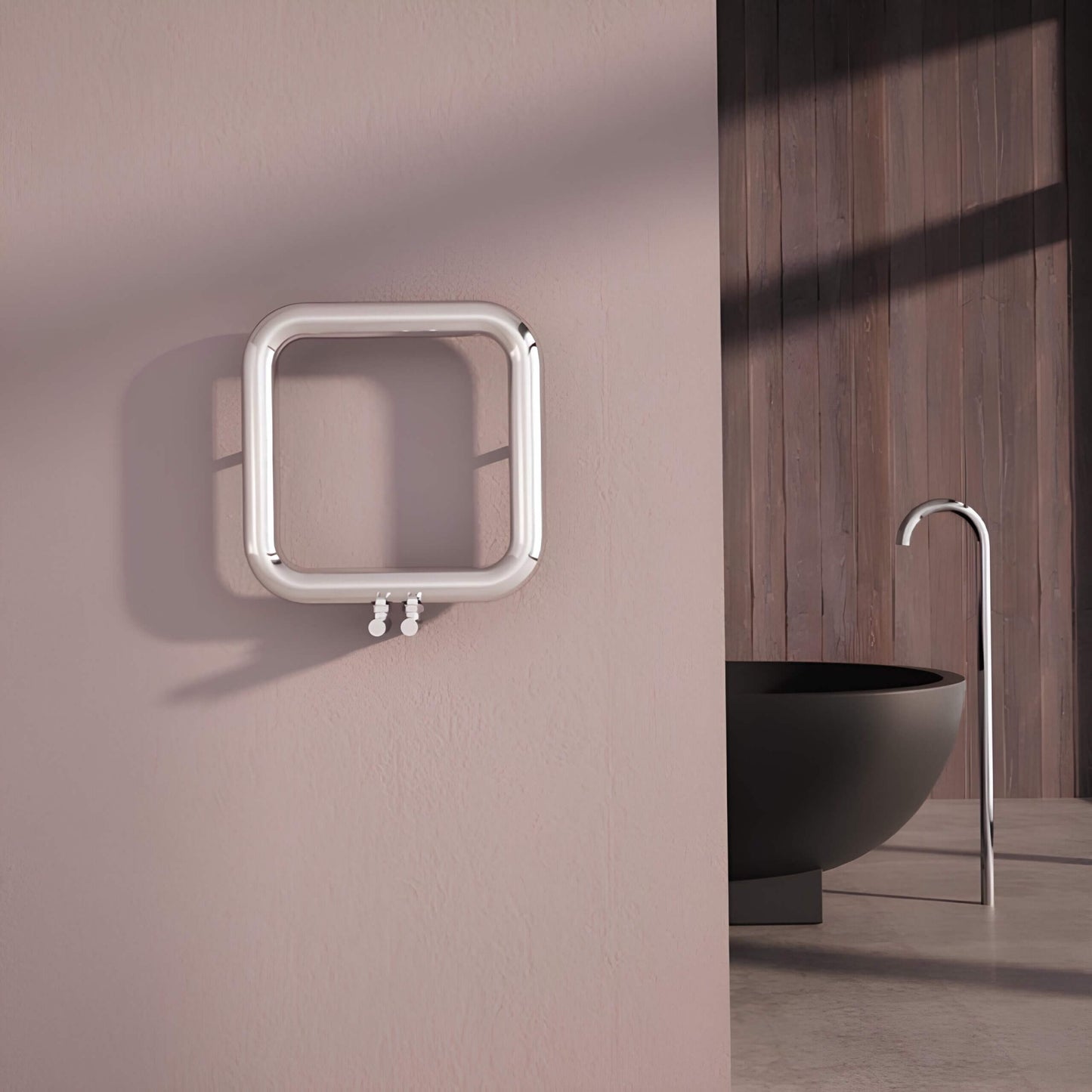 Carisa Baro Sèche-Serviettes en Acier Inoxydable Design Moderne Miroir Poli