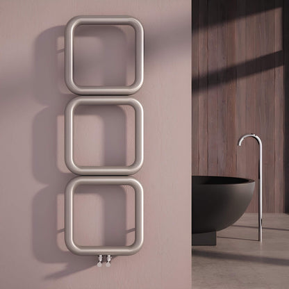 Carisa Baro Sèche-Serviettes en Acier Inoxydable Design Moderne Satiné Polisaj