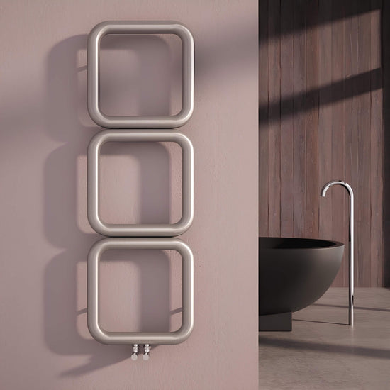 Carisa Baro Sèche-Serviettes en Acier Inoxydable Design Moderne Satiné Polisaj