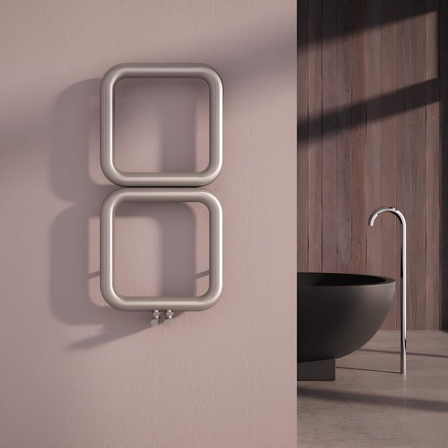 Carisa Baro Sèche-Serviettes en Acier Inoxydable Design Moderne Satiné Polisaj