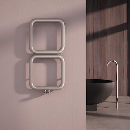Carisa Baro Sèche-Serviettes en Acier Inoxydable Design Moderne Satiné Polisaj