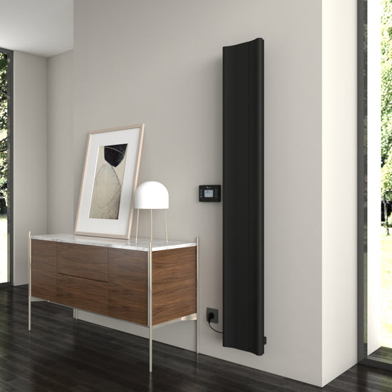 Carisa Boreas B Radiateur Électrique Vertical Design Moderne Noir