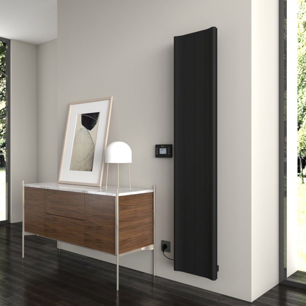 Carisa Boreas B Radiateur Électrique Vertical Design Moderne Noir
