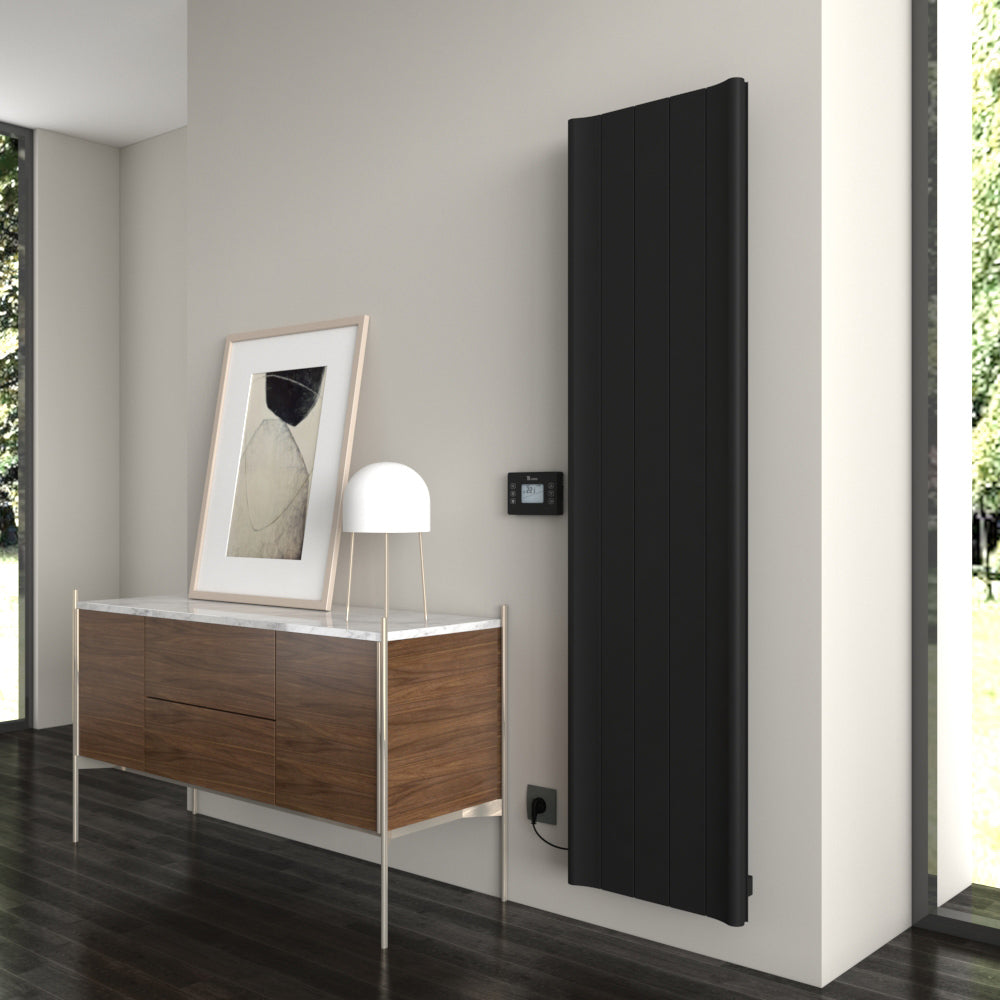 Carisa Boreas B Radiateur Électrique Vertical Design Moderne Noir