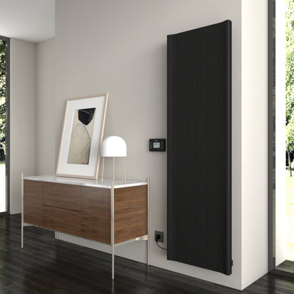 Carisa Boreas B Radiateur Électrique Vertical Design Moderne Noir