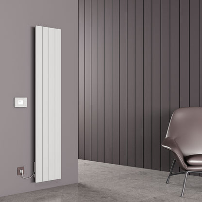 Carisa Boreas N Radiateur Électrique Vertical Design Moderne Blanc