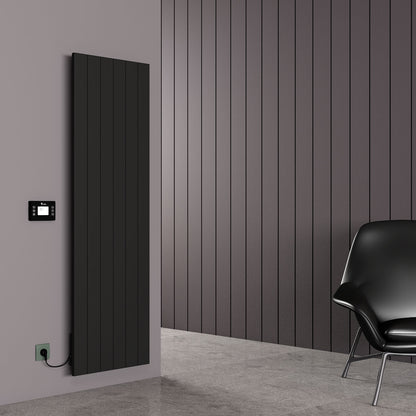 Carisa Boreas N Radiateur Électrique Vertical Design Moderne Noir