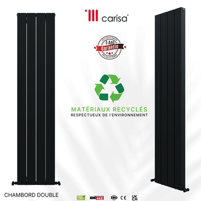 Carisa Chambord Radiateur en Aluminium Vertical Design Moderne Anthracite