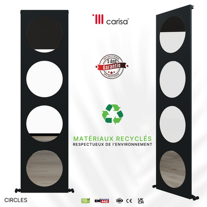 Carisa Circles Radiateur en Aluminium Vertical Design Moderne Anthracite