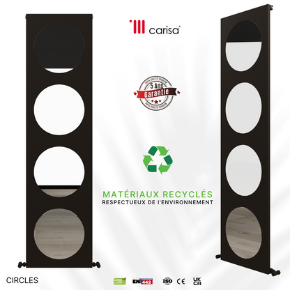 Carisa Circles Radiateur en Aluminium Vertical Design Moderne Galet