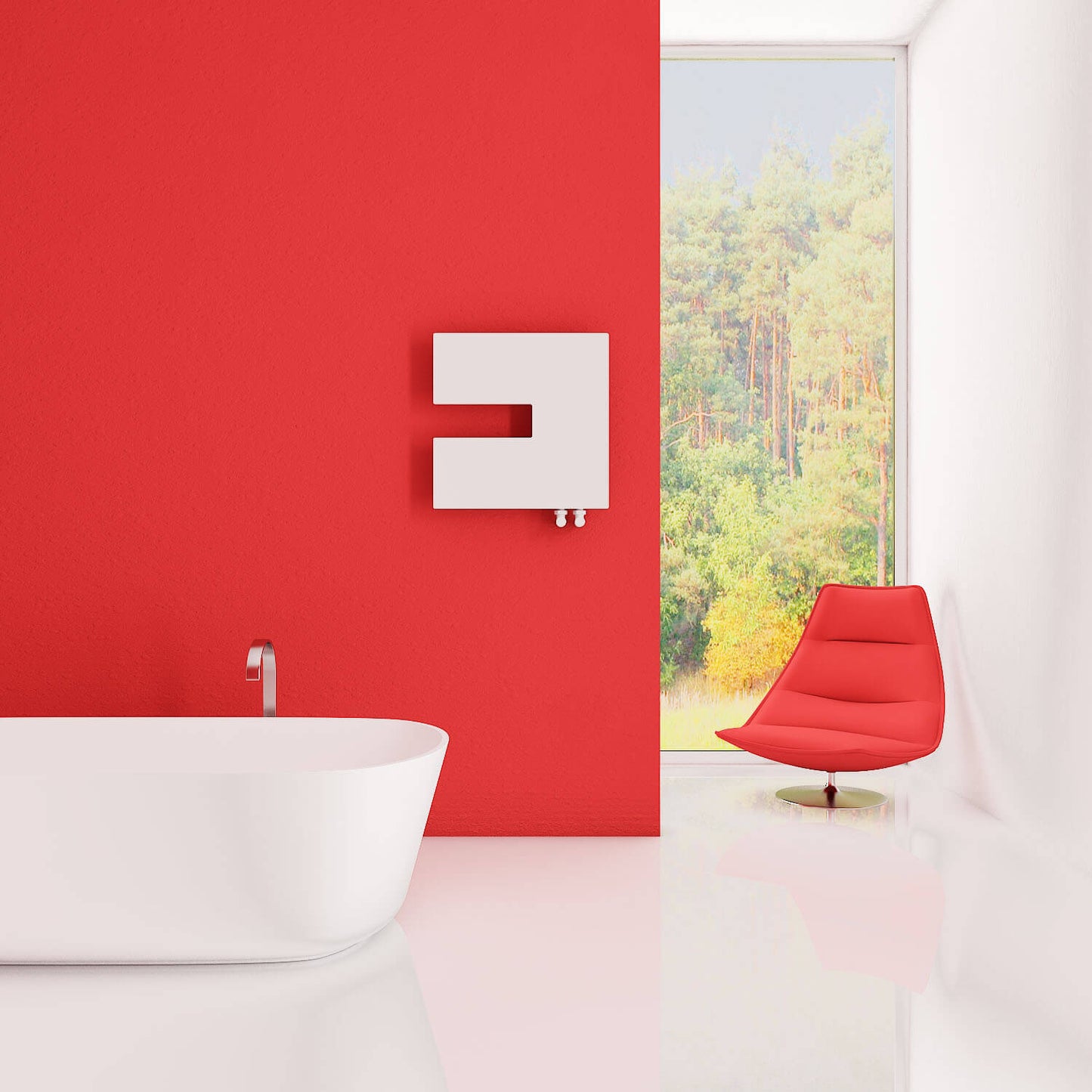 Carisa Coventry-L Radiateur Design Mince en Acier Horizontal Design Moderne