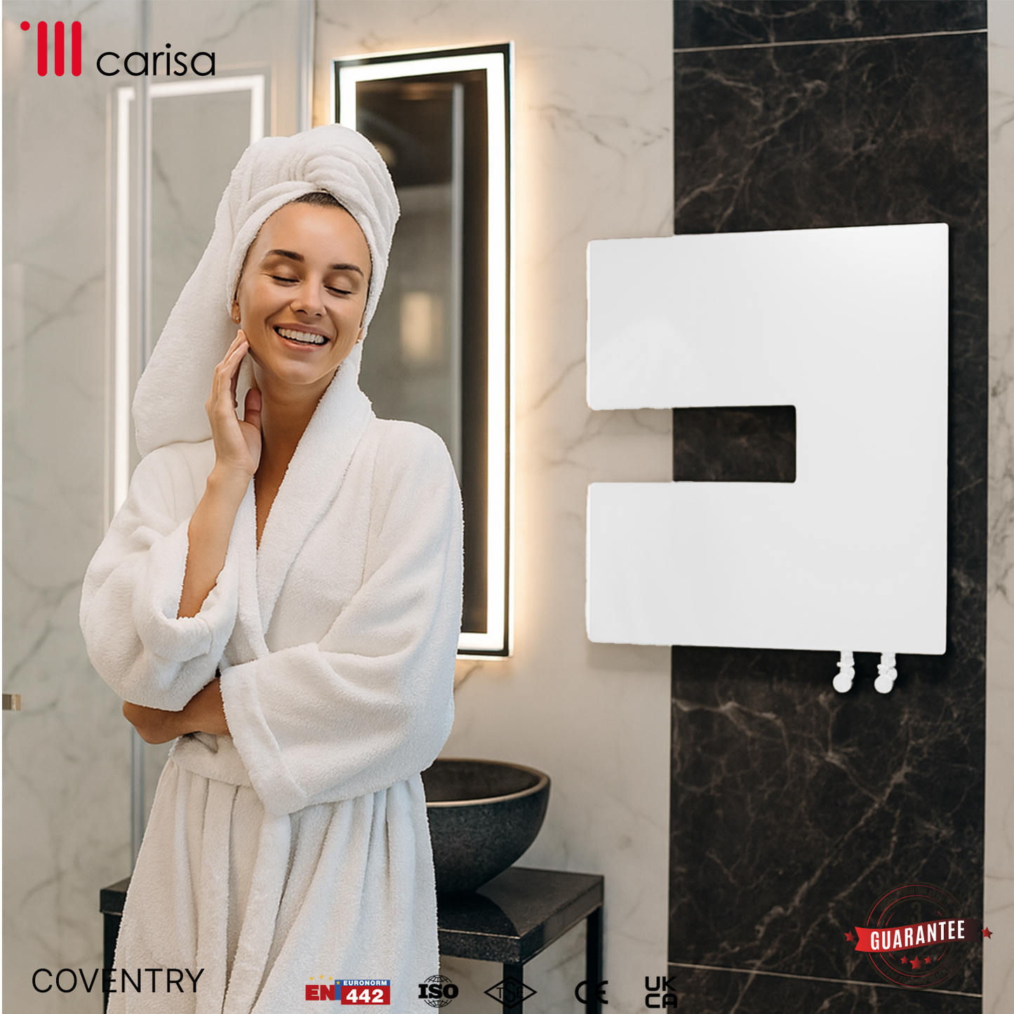 Carisa Coventry-R Radiateur Design Mince en Acier Horizontal Design Moderne