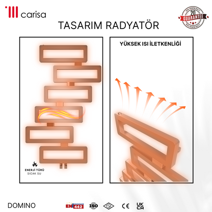 Carisa Domino Sèche-Serviettes en Acier Inoxydable Design Moderne Miroir Poli