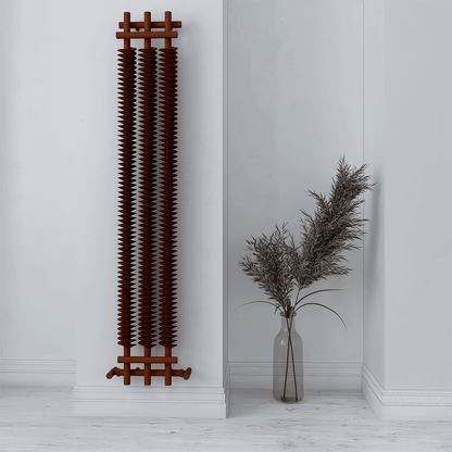 Carisa Dora Radiateur en Acier Vertical Design Moderne Cuivre Mat Métallisé