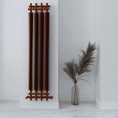 Carisa Dora Radiateur en Acier Vertical Design Moderne Cuivre Mat Métallisé