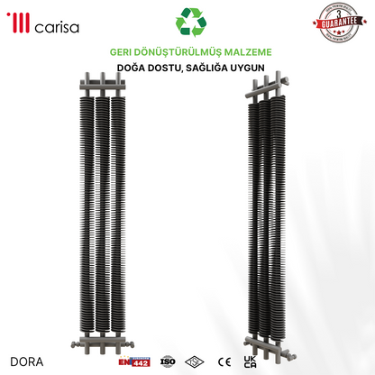 Carisa Dora Radiateur en Acier Vertical Design Moderne Gris Clair