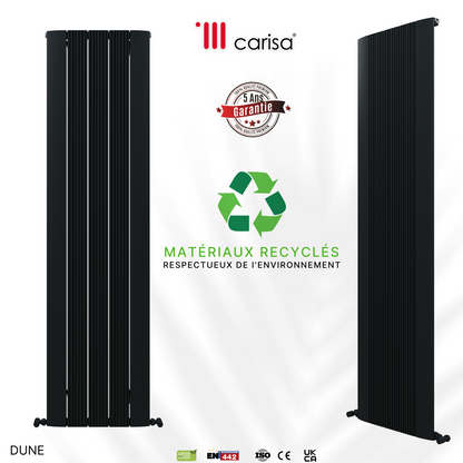 Carisa Dune Radiateur en Aluminium Vertical Design Moderne Anthracite