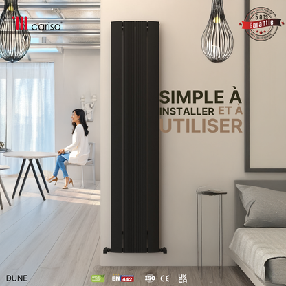 Carisa Dune Radiateur en Aluminium Vertical Design Moderne Anthracite