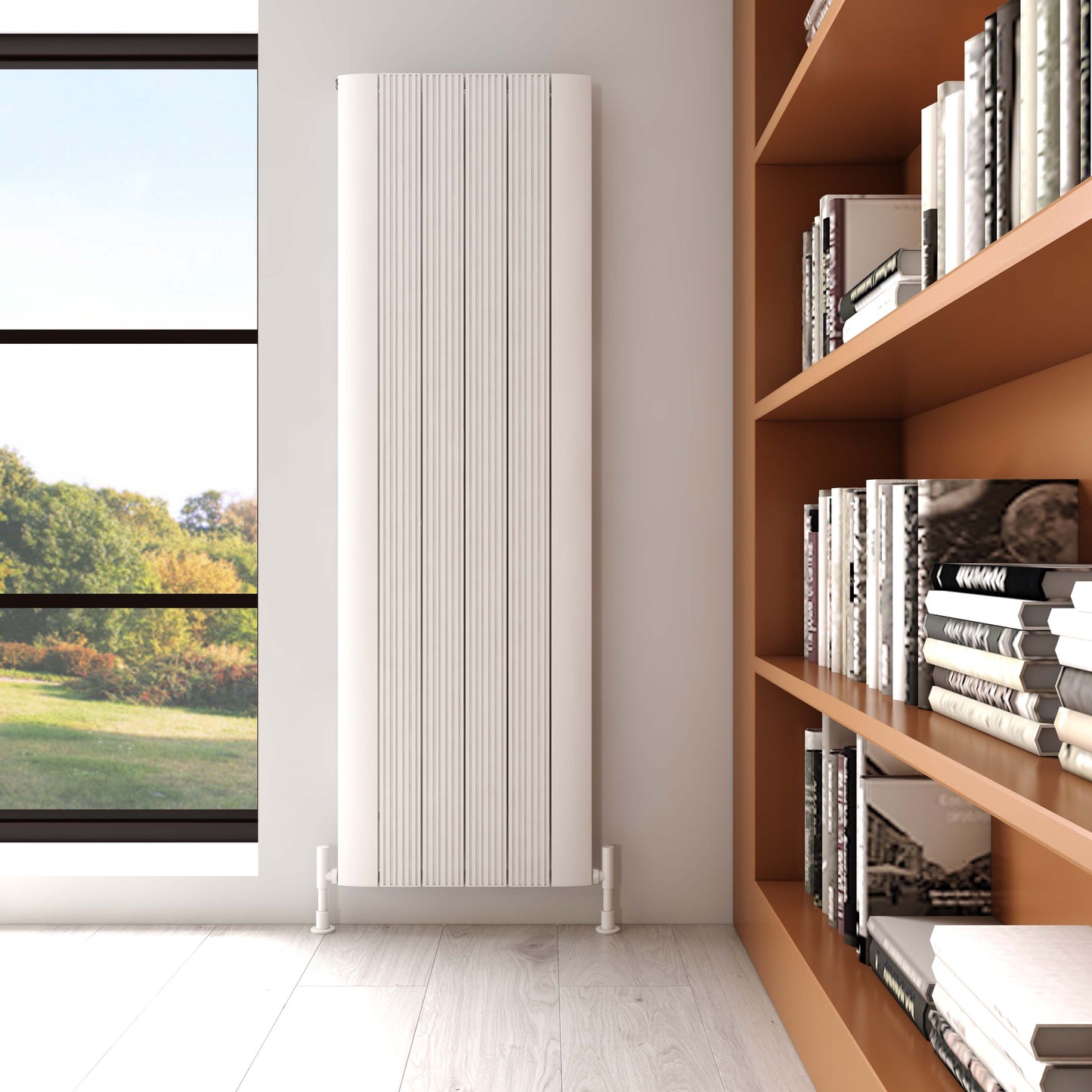 Carisa Dune Radiateur en Aluminium Vertical Design Moderne Blanc