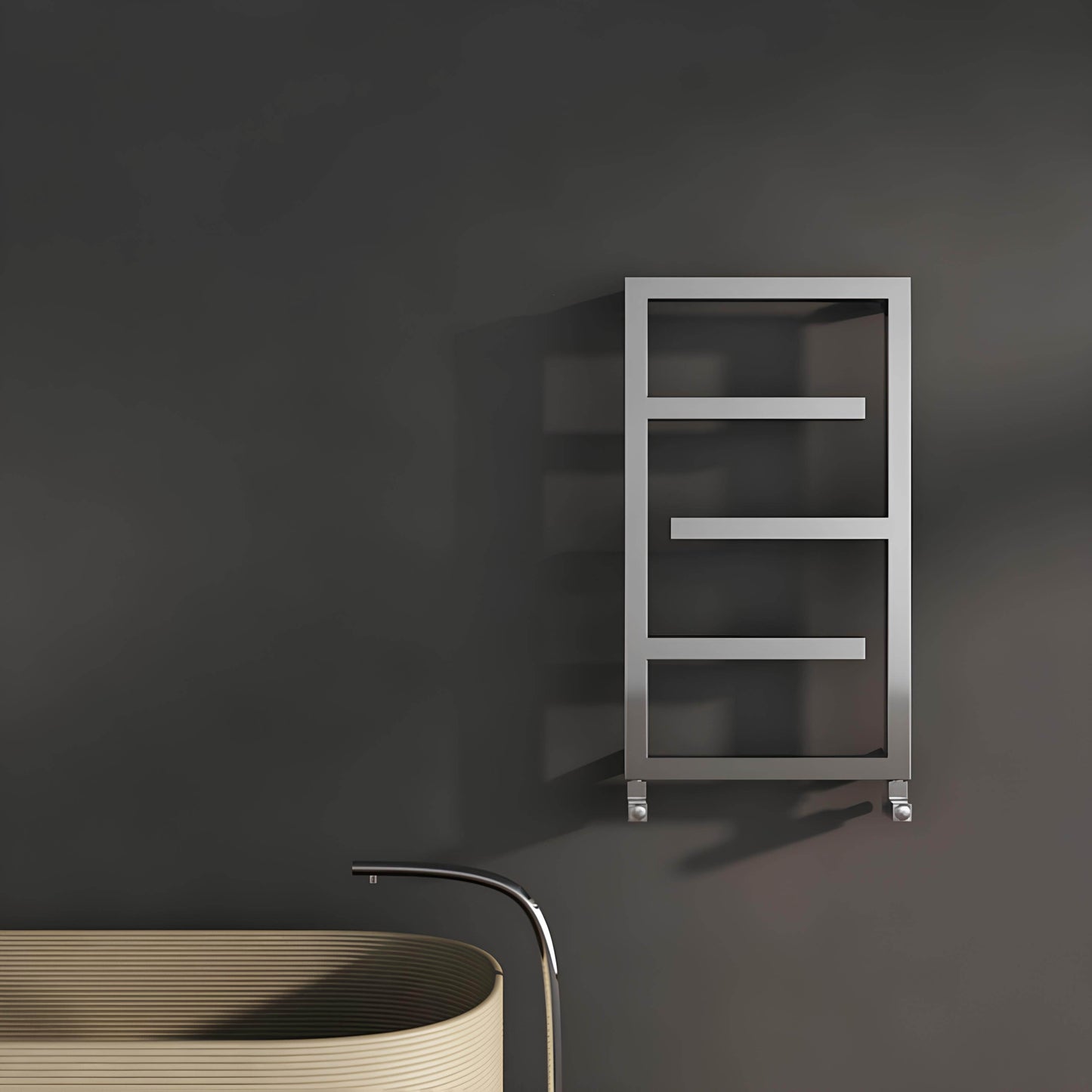 Carisa Eclipse Sèche-Serviettes en Acier Inoxydable Design Moderne Miroir Poli