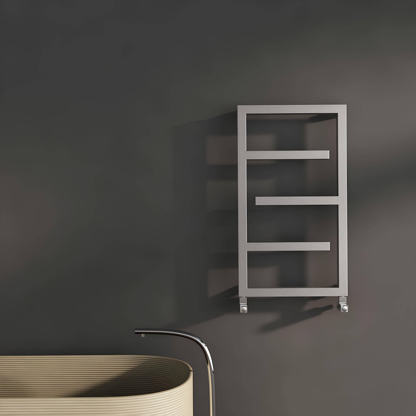 Carisa Eclipse Sèche-Serviettes en Acier Inoxydable Design Moderne Satiné Poli