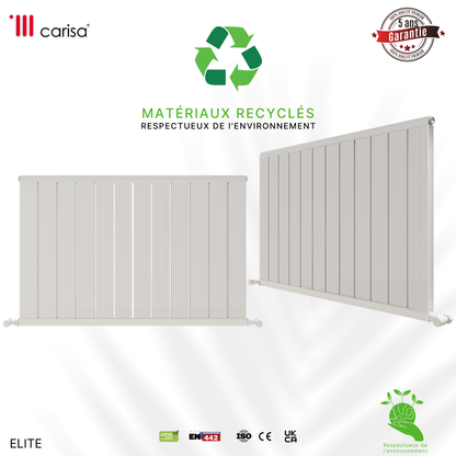 Carisa Elite Radiateur en Aluminium Horizontal Design Moderne Blanc