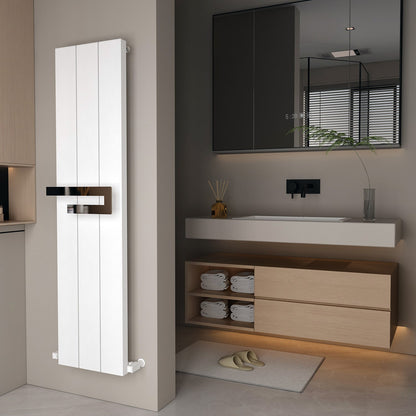 Carisa Elvino Bath Sèche-Serviettes en Aluminium Design Moderne Blanc