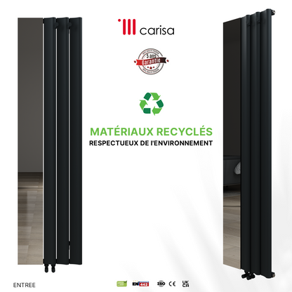 Carisa Entree Radiateur en Aluminium Vertical Design Moderne Anthracite