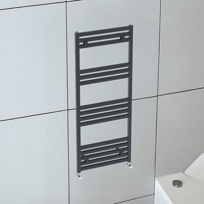 Alt Tag: sèche-serviettes aluminium design anthracite Carisa Fame, radiateur mural moderne pour salle de bain, finition anthracite