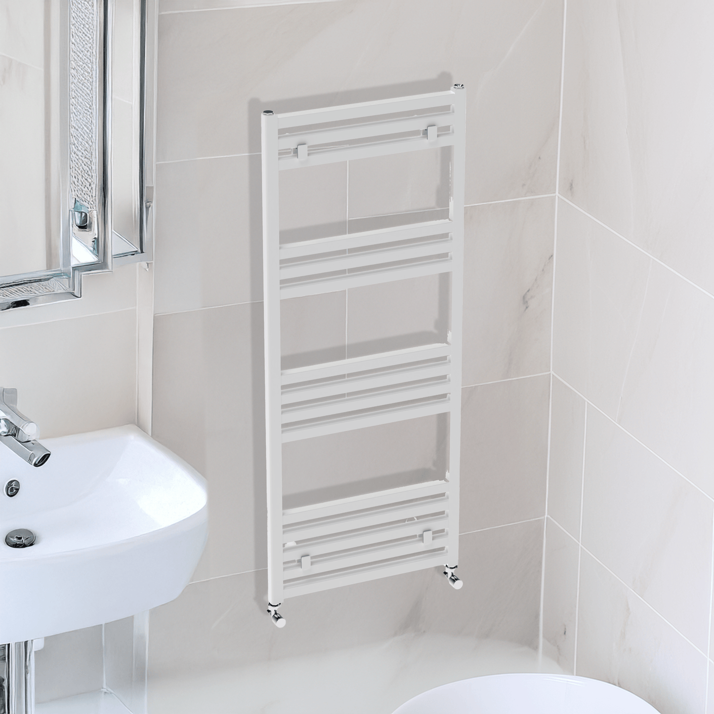 Carisa Fame Sèche-Serviettes en Aluminium Design Moderne Blanc