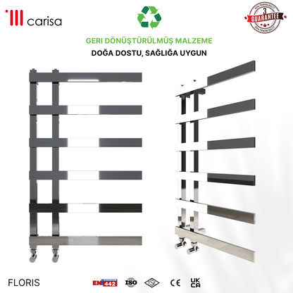 Carisa Floris Sèche-Serviettes en Acier Design Moderne Chromé