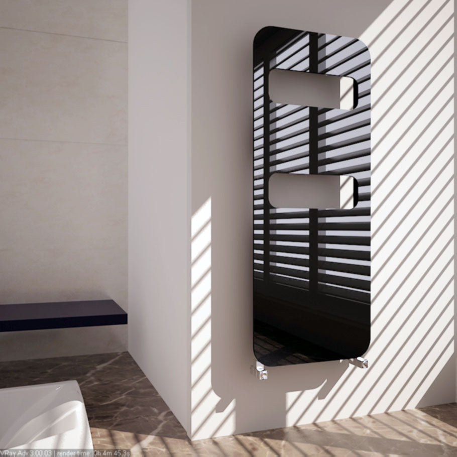 Carisa Fori Radiateur en Aluminium Vertical Design Moderne Noir