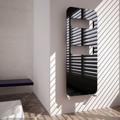 Carisa Fori Radiateur en Aluminium Vertical Design Moderne Noir
