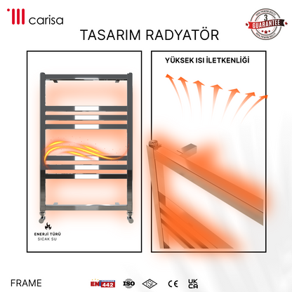 Carisa Frame Sèche-Serviettes en Acier Design Moderne Chromé