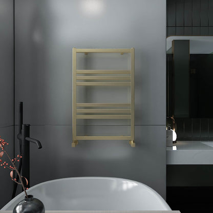Carisa Frame Sèche-Serviettes en Aluminium Design Moderne Laiton Anodisé Brossé