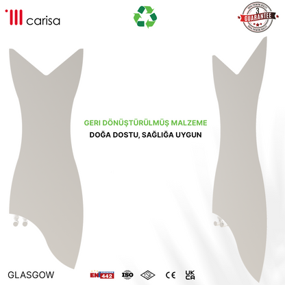 Carisa Glasgow Radiateur Design Mince en Acier Vertical Design Moderne Blanc