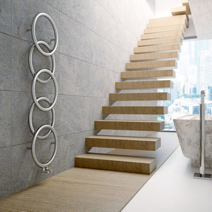 Carisa Halo Sèche-Serviettes en Acier Inoxydable Design Moderne Miroir Poli