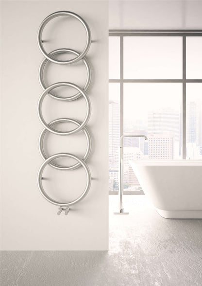 Carisa Halo Sèche-Serviettes en Acier Inoxydable Design Moderne Miroir Poli