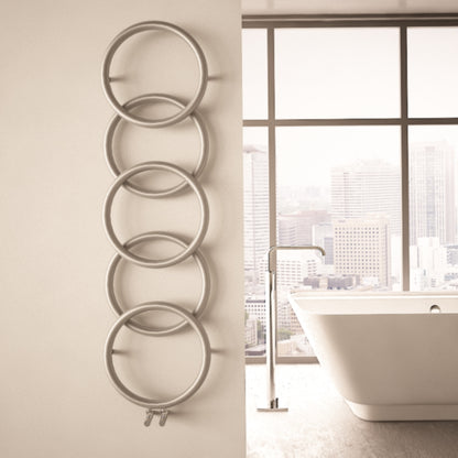 Carisa Halo Sèche-Serviettes en Acier Inoxydable Design Moderne Satiné Poli