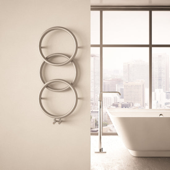 Carisa Halo Sèche-Serviettes en Acier Inoxydable Design Moderne Satiné Poli