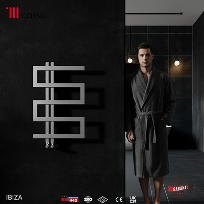 Carisa Ibiza Sèche-Serviettes en Acier Inoxydable Design Moderne Satiné Poli