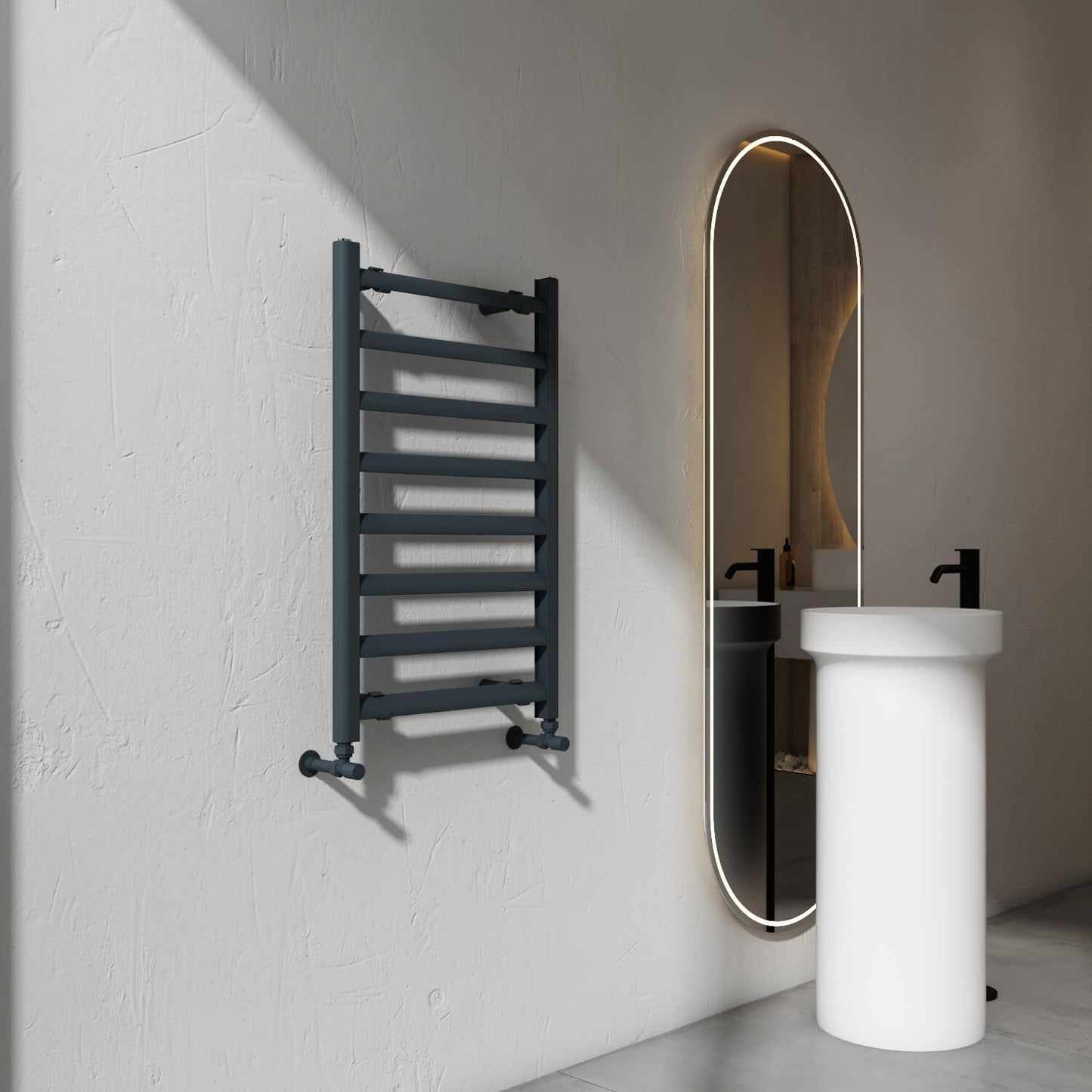 Carisa Lara L Sèche-Serviettes en Aluminium Design Moderne Anthracite