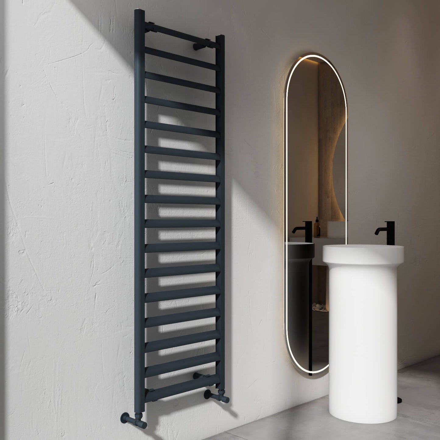 Carisa Lara L Sèche-Serviettes en Aluminium Design Moderne Anthracite