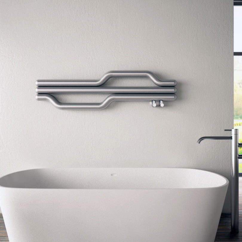 Carisa Lepus Sèche-Serviettes en Acier Inoxydable Design Moderne Satiné Poli
