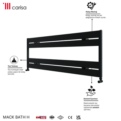 Carisa Mack Bath H Sèche-Serviettes en Aluminium Design Moderne Anthracite
