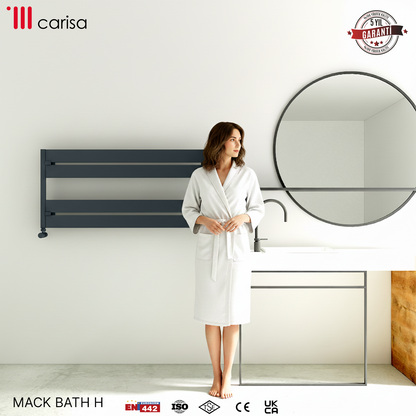 Carisa Mack Bath H Sèche-Serviettes en Aluminium Design Moderne Anthracite